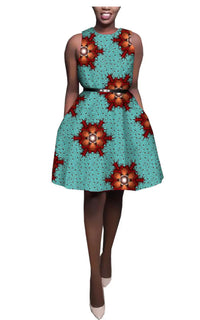 Robe Courte Avec Imprimé Africain