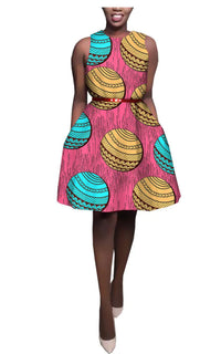 Robe Courte Avec Imprimé Africain