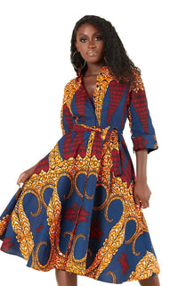 Robe de Soirée Imprimé Africain