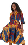 Robe de Soirée Imprimé Africain