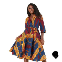Robe de Soirée Imprimé Africain