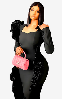Robe Élégante Africaine Noire