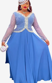 Robe Femme Africaine Haut Pailleté