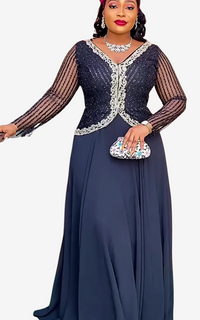 Robe Femme Africaine Haut Pailleté