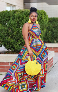 Robe Femme Africaine Multicolore