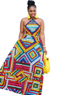 Robe Femme Africaine Multicolore