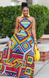 Robe Femme Africaine Multicolore