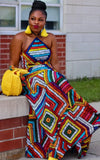 Robe Femme Africaine Multicolore