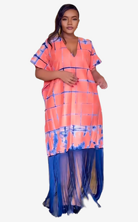 Robe Imprimé Africain Col V