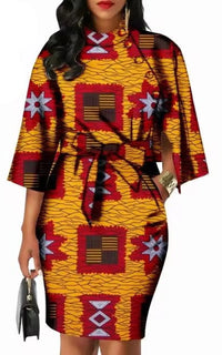 Robe Motif Africain Femme