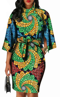 Robe Motif Africain Femme