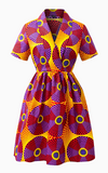 Robe Veste Africaine à Manches Courtes