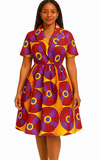 Robe Veste Africaine à Manches Courtes