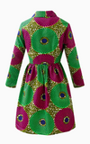 Robe Veste Africaine Verte et Rouge