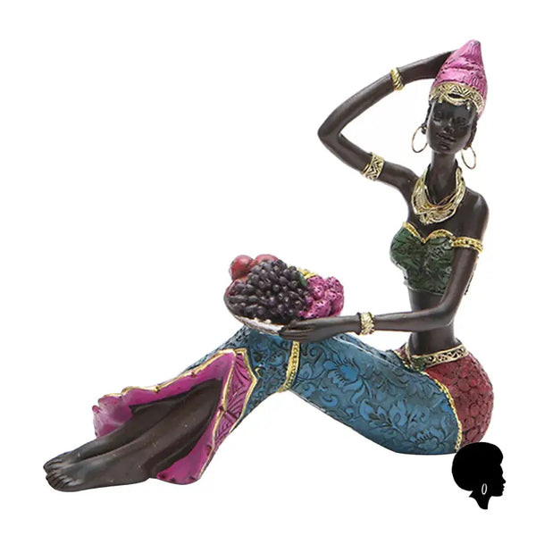 Statue Femme Africaine Allongée