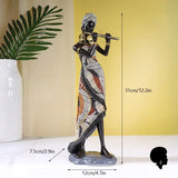 Statue Femme Africaine Musicienne