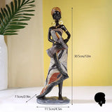 Statue Femme Africaine Musicienne