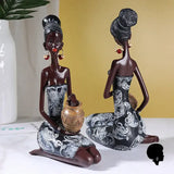 Statue Femme Africaine Musicienne