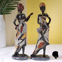 Statue Femme Africaine Musicienne