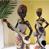 Statue Femme Africaine Musicienne