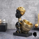 Statuette Africaine En Bronze