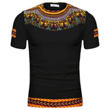 T Shirt Col Ouvert Africain Homme