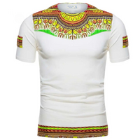 T Shirt Col Ouvert Africain Homme