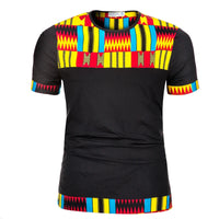T Shirt Col Ouvert Africain Homme