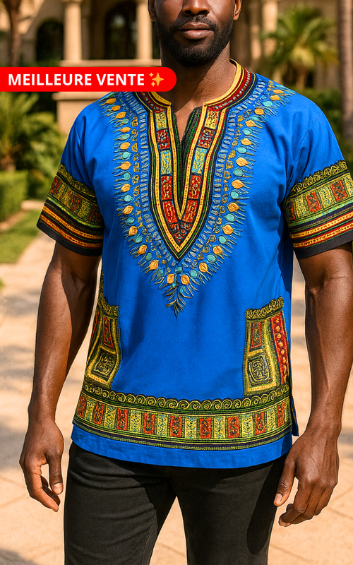 t-shirt dashiki africain