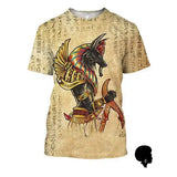 T Shirt Motif Egyptien Et Oeil Anubis