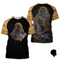 T Shirt Motif Egyptien Et Oeil Anubis