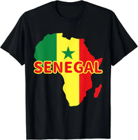 T-Shirt Sénégal Carte D’Afrique