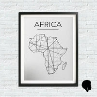 Tableau Noir Et Blanc Africain