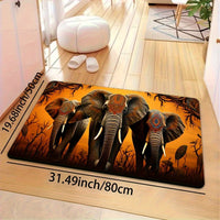 Tapis de Cuisine Africain Motif Éléphant