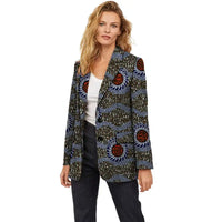 Veste Longue Motif Africain Femme